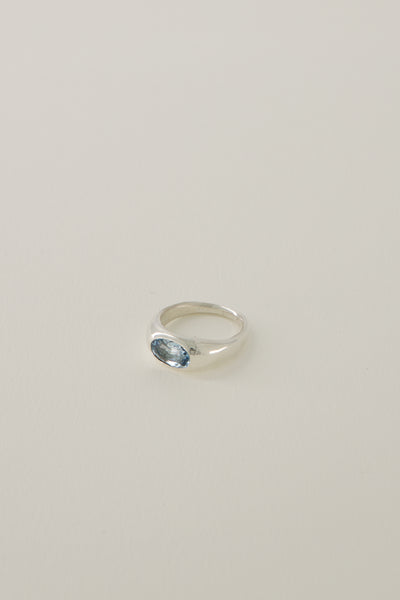 SAMPLE -  Blimp ring with Aquamarine