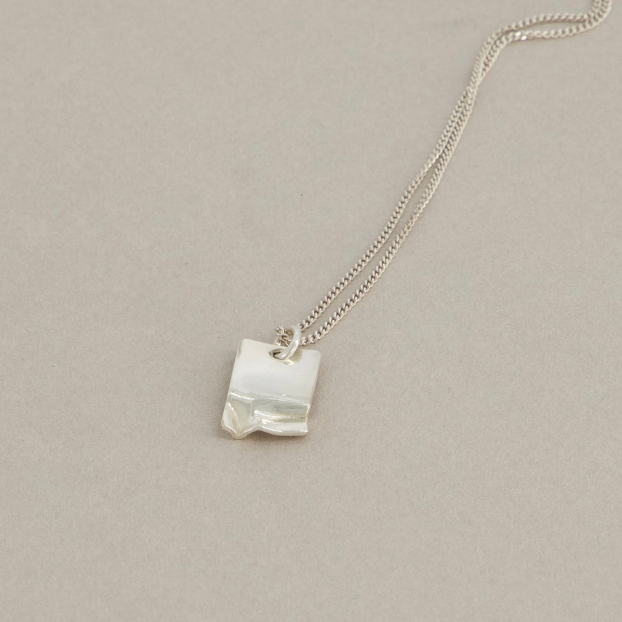 Half Crumple Necklace - Silver